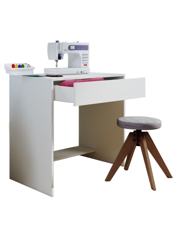 VCM  Holz Schreibtisch Computisch Bürotisch Nitolda in Weiß