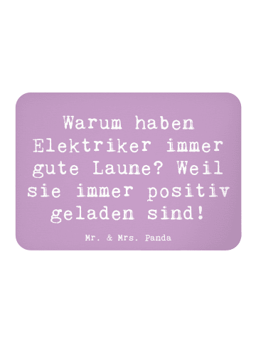 Mr. & Mrs. Panda magnet Spruch Positiver Elektriker mit Spruch in Lavendeltraum