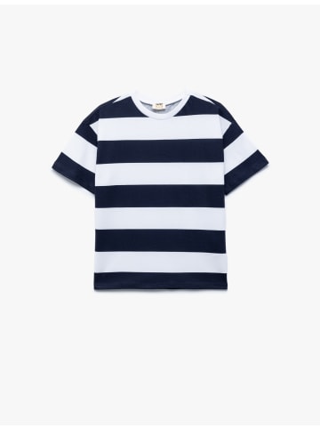 KOTON TSHIRT SS in Weiß Gestreift