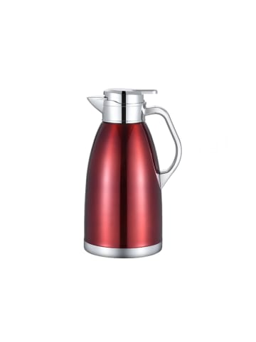 Cheffinger Thermoskanne 2,3L Isolierkanne Teekanne Thermosflasche Kaffeekanne Rot in Rot