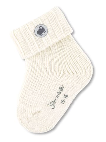 Sterntaler Baby-Socken Wolle in ecru farbend