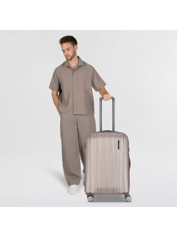 Polestream Moonrock 4 Rollen Trolley M 69 cm mit Dehnfalte rosesilver brushed