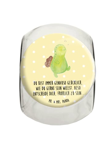 Mr. & Mrs. Panda Bonbonglas Schildkröte Pfeifen mit Spruch in Gelb Pastell