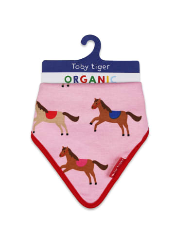 Toby Tiger Babytuch mit Pferde Print in rosa