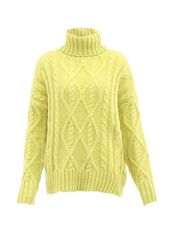 myMo Damen Rollkragenpullover in LIMETTE