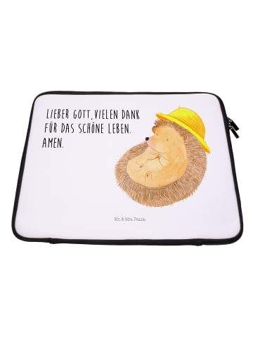 Mr. & Mrs. Panda Notebook Tasche Igel Beten mit Spruch in Weiß