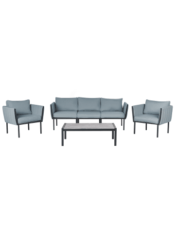 Beliani 4-tlg Sitzgruppe SKALA in Grau