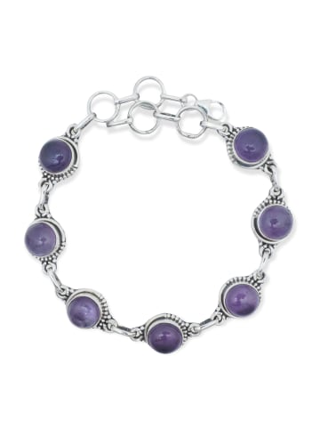 mantraroma 925er Silber - Armbänder (L) 20 cm mit Amethyst