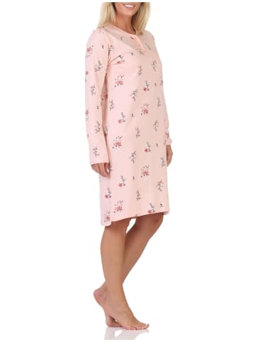 NORMANN Normann Damen Nachthemd fraulich in floralem Design - 88165 in türkis