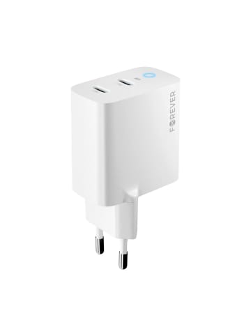 FOREVER Forever TC-06-65CC GaN PD QC Ladegerät 2x USB-C 65W weiß