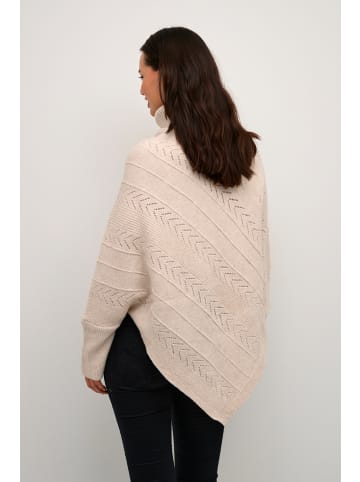 Cream Poncho CRHoliday Loose fit in Oat melange