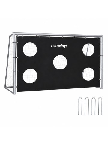 Fußballtor "mit Torwand" in Grau - (B)300 x (H)200 x (T)120 cm