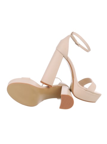 Ital-Design High-Heel Sandalette in Beige