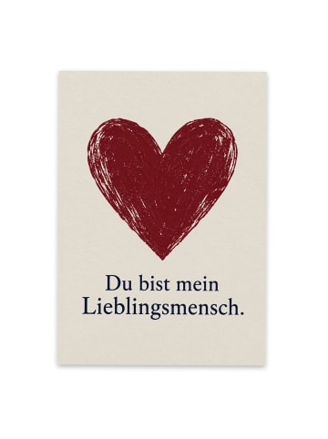 Grußkarte Herz Liebe Design mit Spruch in Weiß