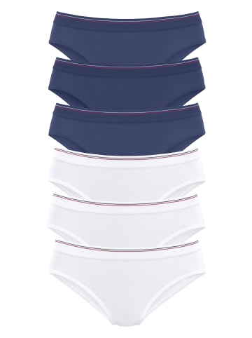 H.I.S H.I.S Bikinislip (6 Stück) in marine, weiß