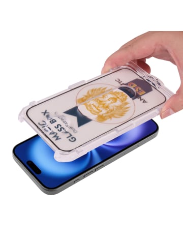 Platyne Displayschutzfolie Platyne für iPhone 16 – staubabweisend, blasenfrei in Schwarz