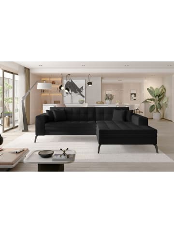 MF Design Sokka Recamiere Rechts in Schwarz -  (L) 292 x (B) 292 x (H) 84 cm