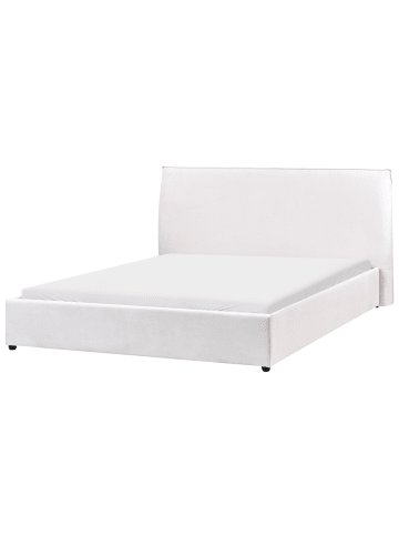Beliani Doppelbett LAVAUR in Weiß - (W) 183 x (H) 100 x (L) 220 cm