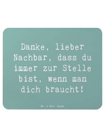 Mr. & Mrs. Panda Mousepad Spruch Danke Nachbar mit Spruch in Meeresbrise