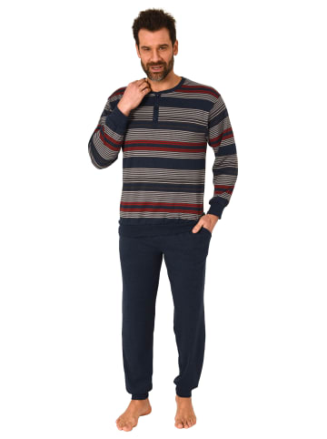 NORMANN langarm Schlafanzug Pyjama Bündchen Kuschel interlock - 75548 in rot