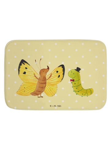 Mr. & Mrs. Panda Badevorleger Raupe Schmetterling ohne Spruch in Gelb Pastell