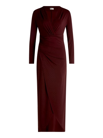 Vera Mont Abendkleid mit V-Ausschnitt in Deep Dahlia