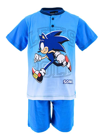 Sonic Schlafanzug kurz Sonic The Hedgehog  in Blau