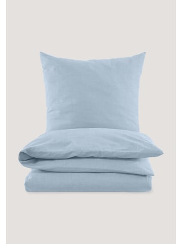Hessnatur Hessnatur Bettwäsche-Set aus Bio-Baumwolle mit Leinen in nordisch blau