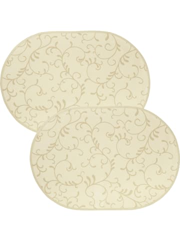 Erwin Müller Baumwollmischung Tischset 2er-Pack Essen in natur