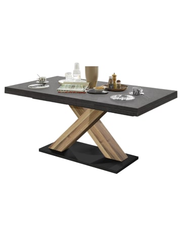 58 aufm Kessel ESSTISCH ausziehbar Elene 160x90x76 Plankeneiche/Graphit
