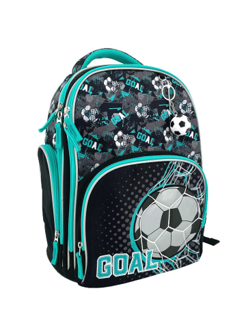Yuhu.kids Schulrucksack Fußball Goal in Blau