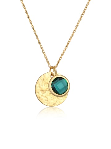 Elli Halskette 925 Sterling Silber Plättchen in Gold