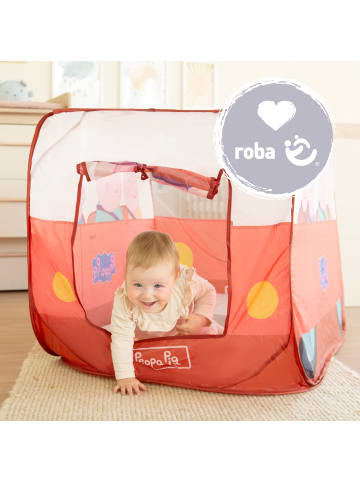 roba Pop-Up Spielzelt Peppa Pig - mit automatischer Klappfunktion - Rot / Weiß