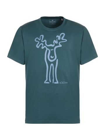 elkline T-Shirt Rudolf in trekking green - ashblue
