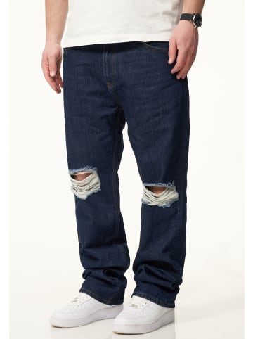 DAILY COTTON Jeans - DCPARADERA Lange Hose Ripped Straight-Fit in Indigo
