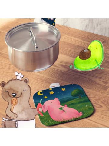 Mr. & Mrs. Panda Topfuntersetzer Schwein Glück Design ohne Spruch in Weiß