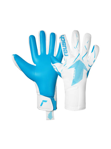 Reusch Torwarthandschuhe Fastgrip Aqua in 1111 white/aqua blue