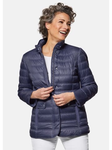 GOLDNER Kurzgröße:  Leichte Steppjacke mit vielen Details in marine