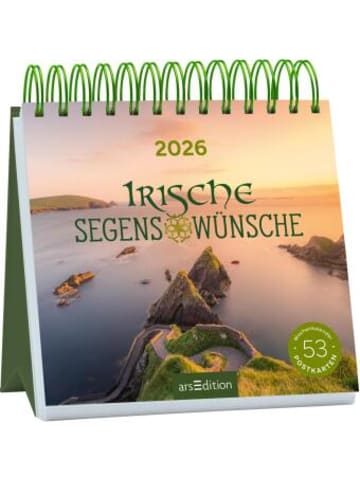 ars edition Kalender - Postkartenkalender Irische Segenswünsche 2026
