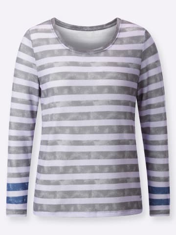 WITT WEIDEN Ringelshirt in flieder-grau-geringelt