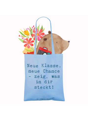 Mr. & Mrs. Panda Tasche Spruch Erster Schultag Neue Klasse mit S... in Sky Blue