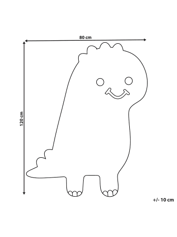 Beliani Kinderteppich REXY in Braun - (W) 80 x (L) 120 cm