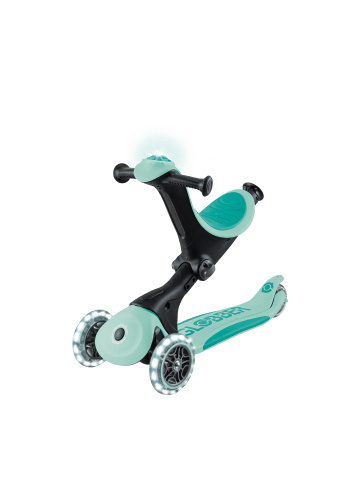 GLOBBER 3in1 Aufsitzrad, Laufrad, Scooter GO-UP DELUXE LIGHTS 360 in mint
