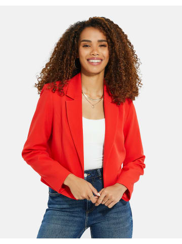 Threadbare Blazer THB Comptan Cropped Blazer in Red
