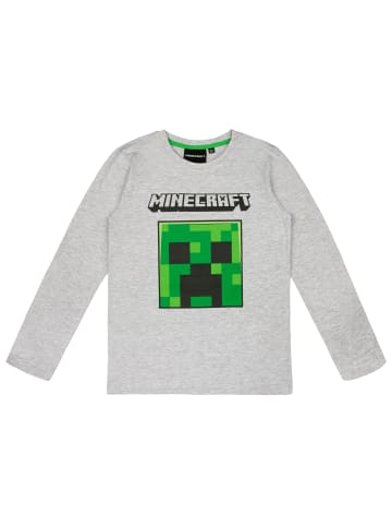 Minecraft Schlafanzug im Creeper Design in grau