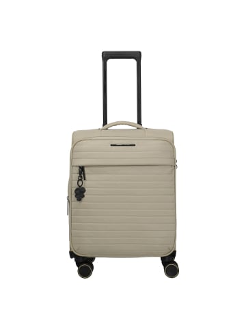 travelite Barbara Stepp 4 Rollen Kabinentrolley S 55 cm mit Dehnfalte satin nude
