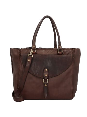 Caterina Lucchi Schultertasche Leder 32,5 cm in moro