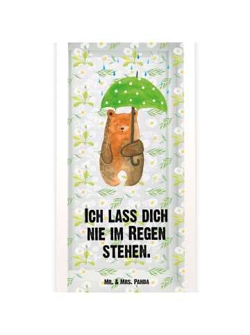 Mr. & Mrs. Panda Windlicht Bär Regenschirm mit Spruch in Transparent