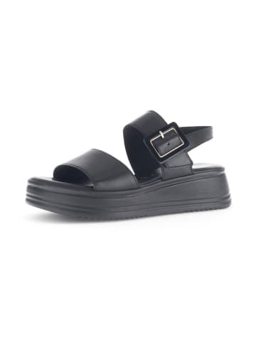Gabor Plateau Sandaletten in Schwarz