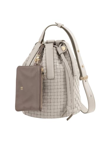 DuDu Filicudi M. Beuteltasche Leder 19 cm in pearl grey